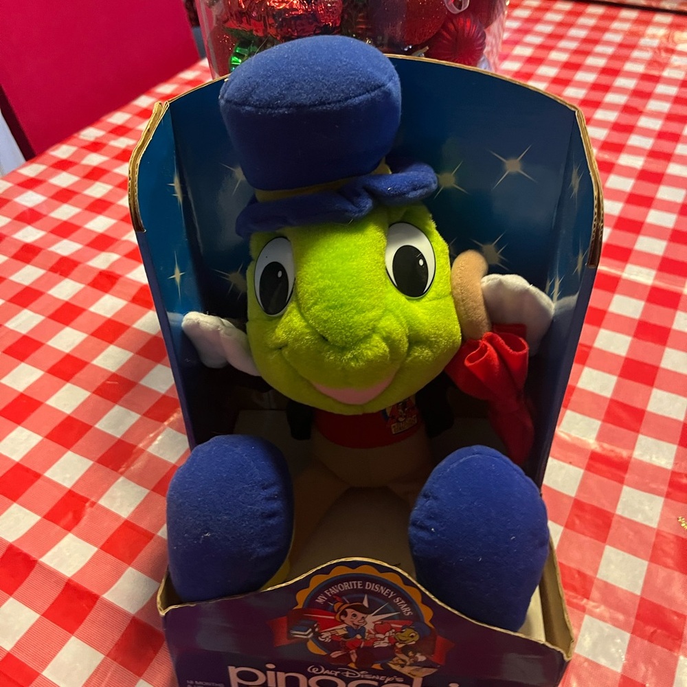 Mattel Jiminy Cricket Plush with Blue and Yellow Outfit
